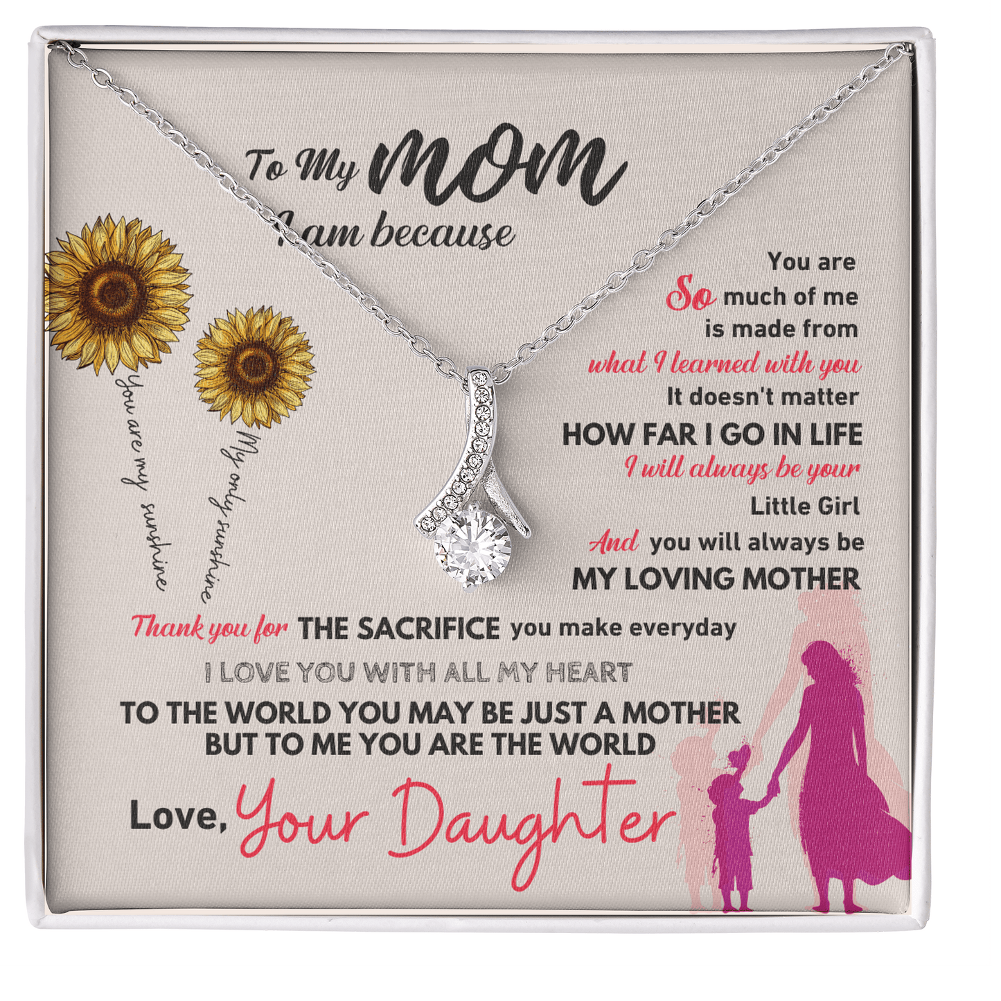 To My Mom - Alluring Beauty Necklace