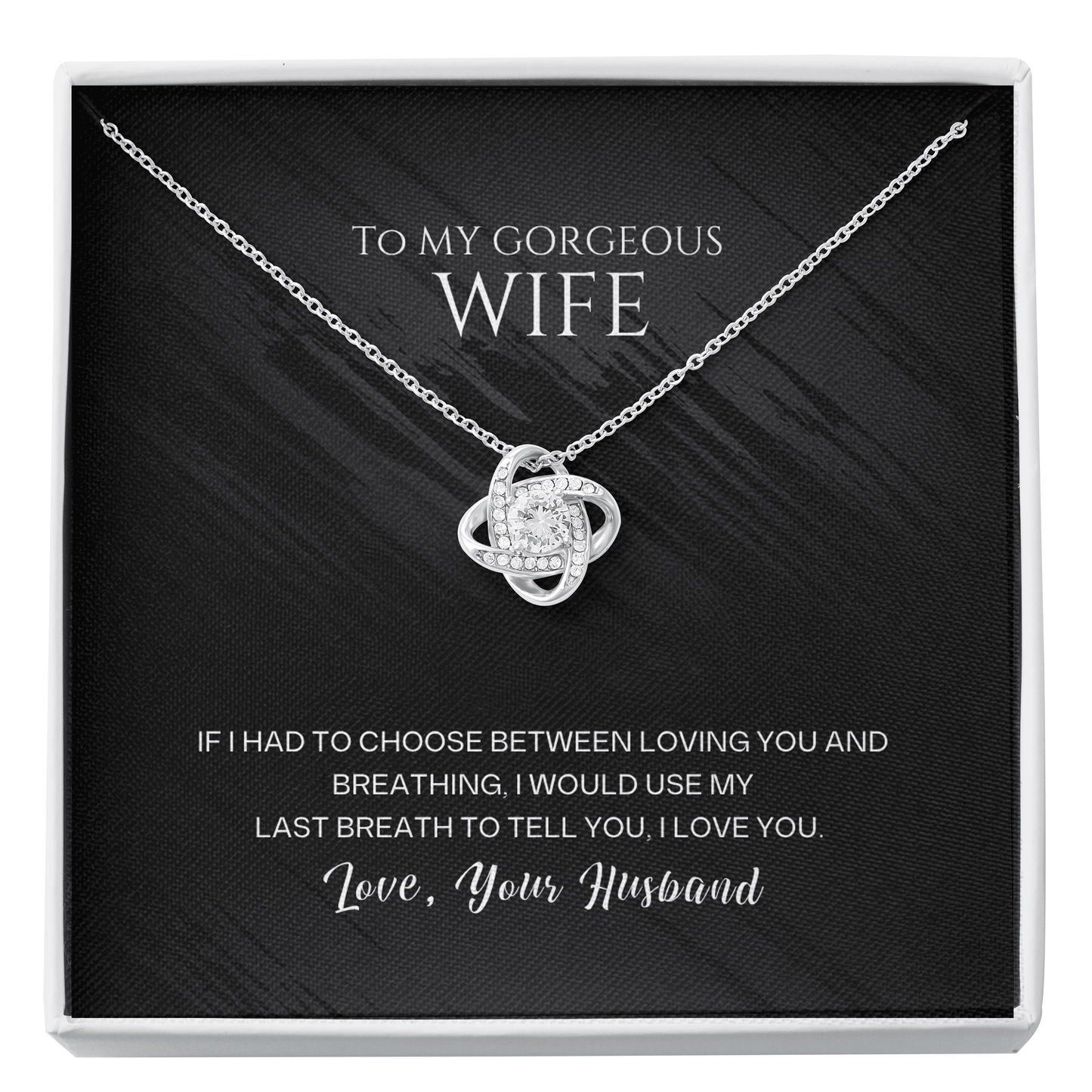 To My Wife - Love Knot Necklace