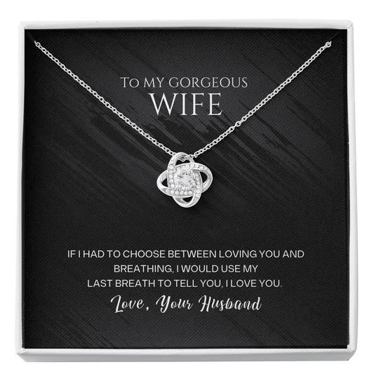 To My Wife - Love Knot Necklace