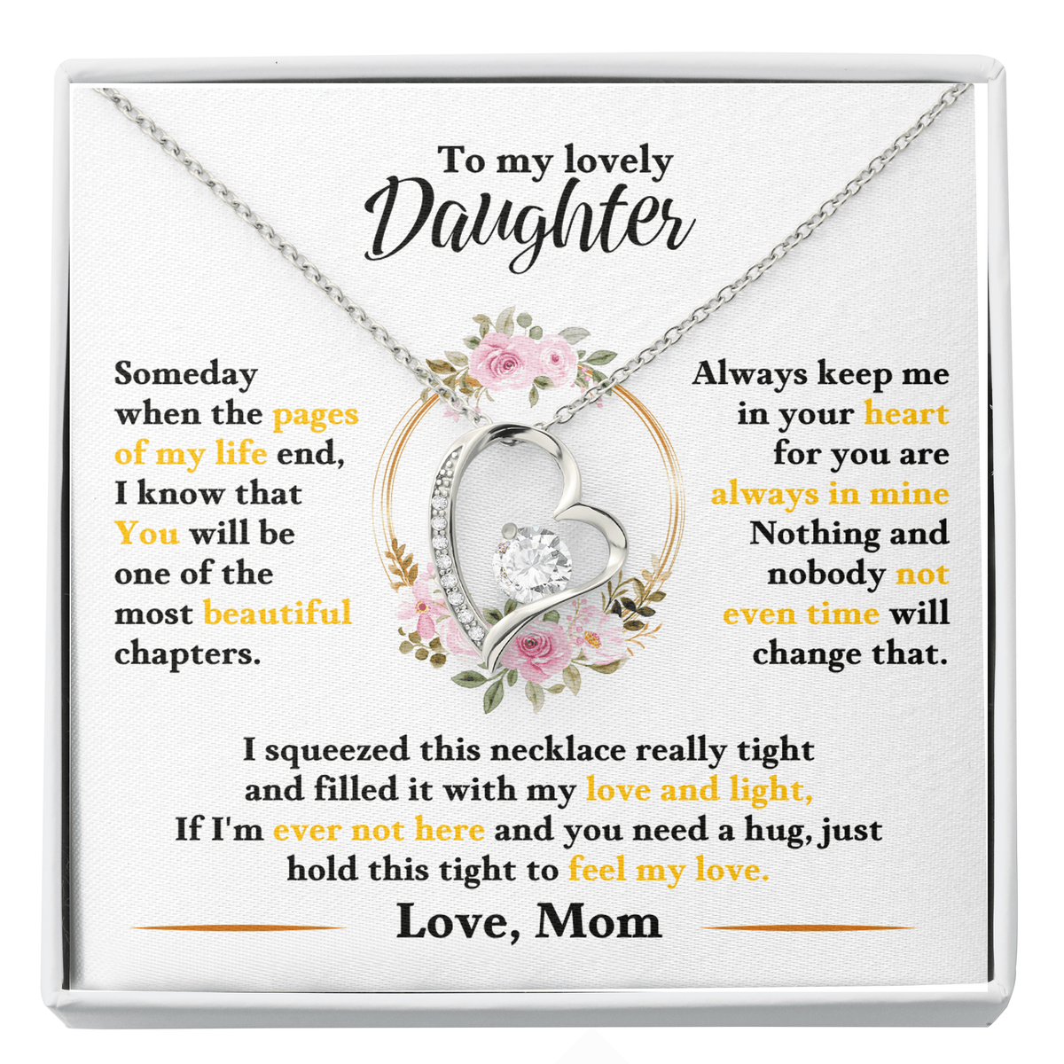 To My Daughter - Forever Love Necklace