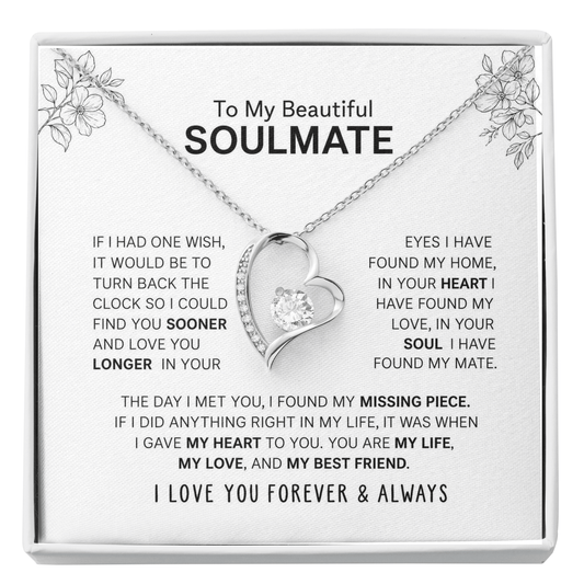 To My Beautiful Soulmate - Forever Love Necklace
