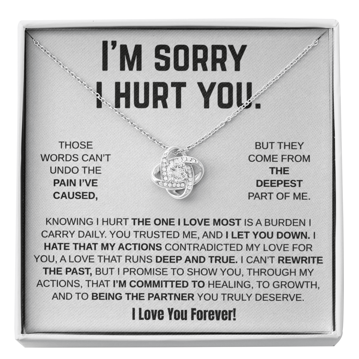 Apology Gift for Her - Love Knot Necklace
